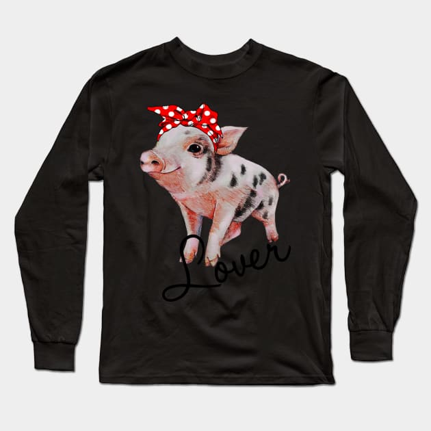 Pig Bandana Lovers. Long Sleeve T-Shirt by tonydale